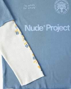 Nude Project Patty Waffle Longsleeve Blue Hot