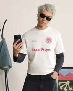 Nude Project Patty Waffle Longsleeve White Fashion