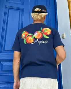 Nude Project Peach Tee Navy New