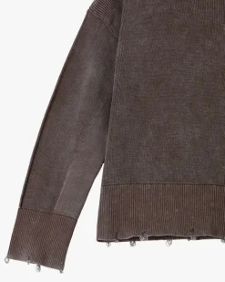 Nude Project Perfect Cropped Knit Sweater Brown Hot