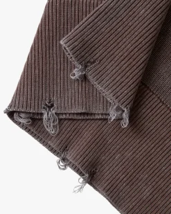 Nude Project Perfect Cropped Knit Sweater Brown Hot