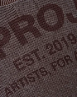 Nude Project Perfect Cropped Knit Sweater Brown Hot