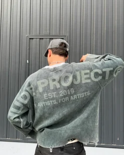 Nude Project Perfect Cropped Knit Sweater Green Hot