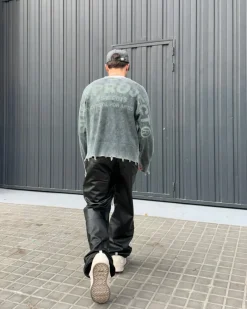 Nude Project Perfect Cropped Knit Sweater Green Hot