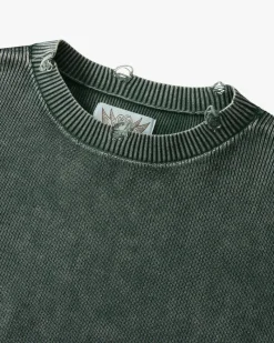 Nude Project Perfect Cropped Knit Sweater Green Hot