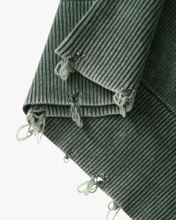 Nude Project Perfect Cropped Knit Sweater Green Hot