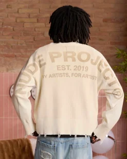 Nude Project Perfect Cropped Knit Sweater Off-White Best