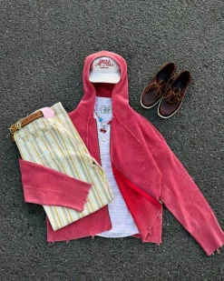 Nude Project Perfect Cropped Zip-Up Hoodie Raspberry Sale