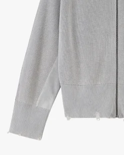 Nude Project Perfect Cropped Zip-Up Hoodie Grey New