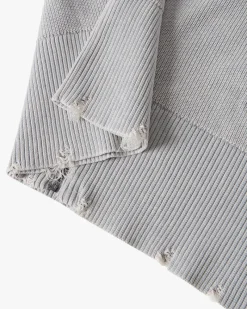 Nude Project Perfect Cropped Zip-Up Hoodie Grey New