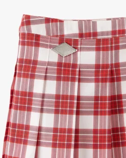 Nude Project Plaided Skirt Red Fashion
