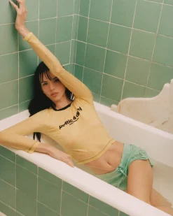 Nude Project Poetic Long-Sleeve Tee Yellow Outlet