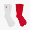 Nude Project Quote Socks Ivory/Red 2Xpack New