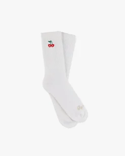 Nude Project Quote Socks Ivory/Red 2Xpack New