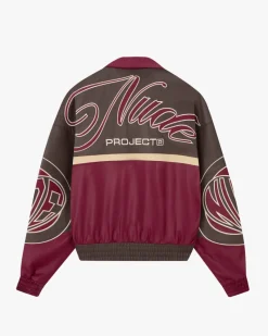 Nude Project "The" Leather Jacket Red Outlet