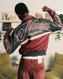 Nude Project "The" Leather Jacket Red Outlet