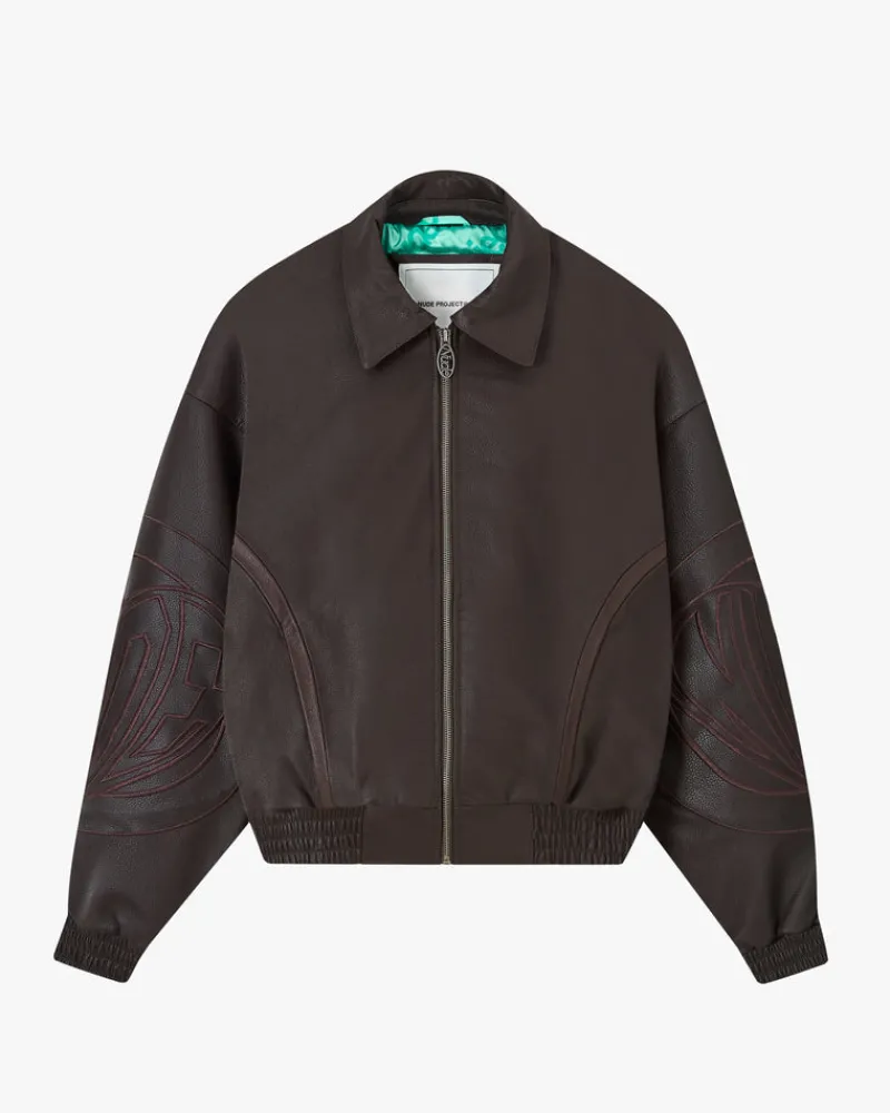 Nude Project "The" Leather Jacket Brown Clearance