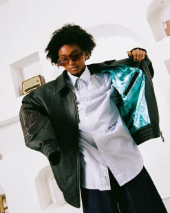 Nude Project "The" Leather Jacket Brown Clearance