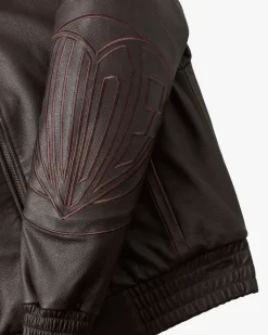 Nude Project "The" Leather Jacket Brown Clearance