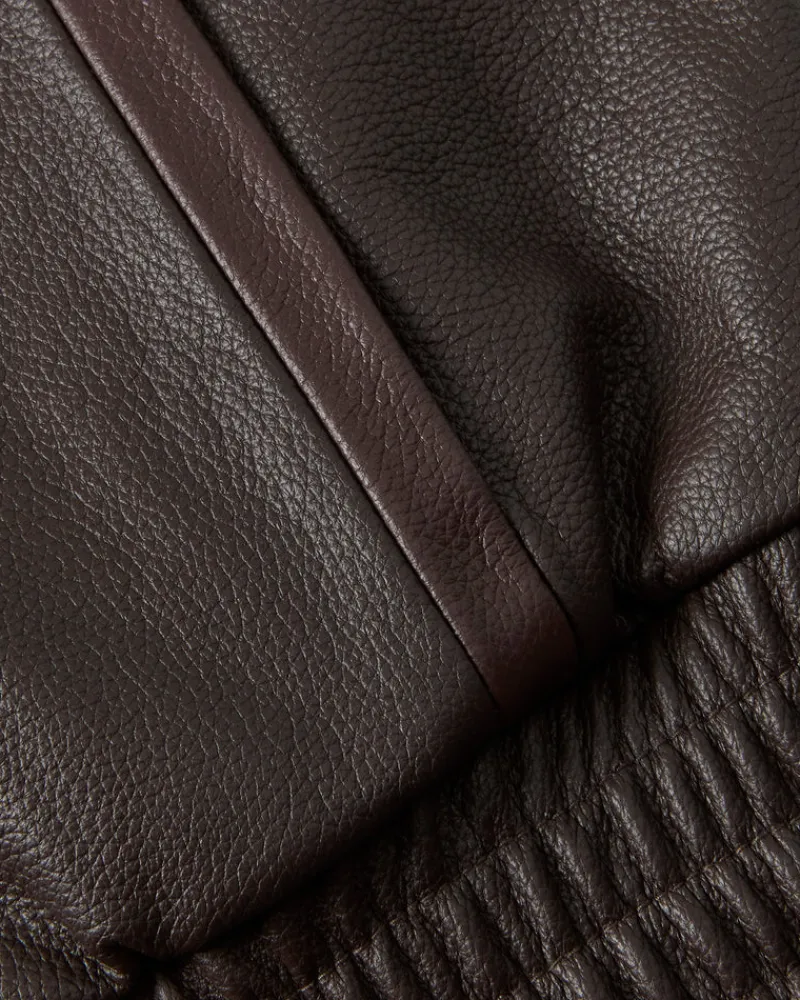 Nude Project "The" Leather Jacket Brown Clearance