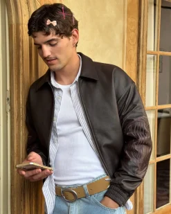 Nude Project "The" Leather Jacket Brown Clearance