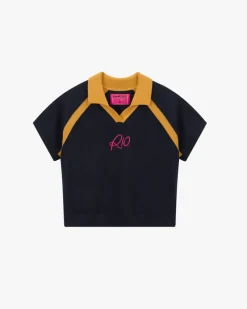 Nude Project R10 Knit Polo Navy Sale