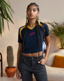 Nude Project R10 Knit Polo Navy Sale