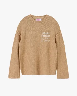 Nude Project Reversed Seams Knit Brown New