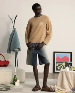 Nude Project Reversed Seams Knit Brown New