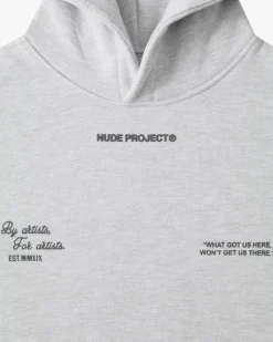 Nude Project Rodeo Hoodie Grey Melange Online