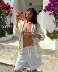 Nude Project Rose Linen Shorts New