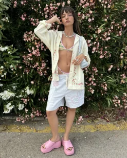 Nude Project Rose Linen Shorts New