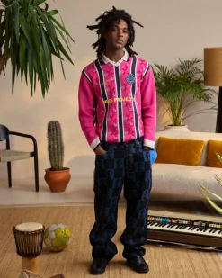 Nude Project Rosel Football Polo Knit Pink Hot