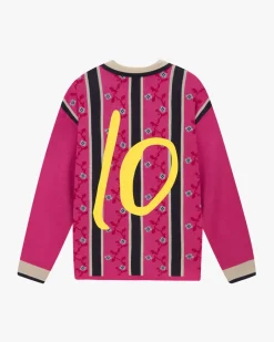 Nude Project Rosel Football Polo Knit Pink Hot