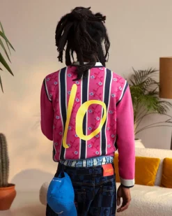 Nude Project Rosel Football Polo Knit Pink Hot