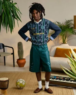 Nude Project Rosel Football Polo Knit Navy Hot