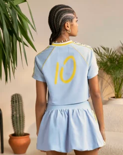 Nude Project Samba Top Light Blue Hot