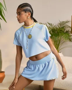 Nude Project Samba Top Light Blue Hot