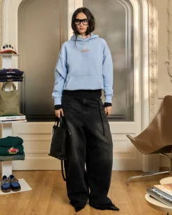 Nude Project Seoul Hoodie Light Blue New