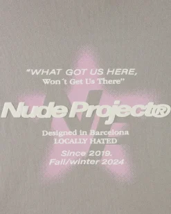 Nude Project Seoul Hoodie Light Grey Clearance