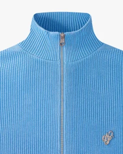 Nude Project Shady Zip-Up Knit Cardigan Blue Best