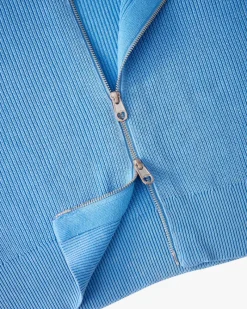 Nude Project Shady Zip-Up Knit Cardigan Blue Best