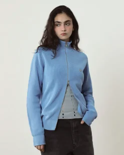Nude Project Shady Zip-Up Knit Cardigan Blue Best