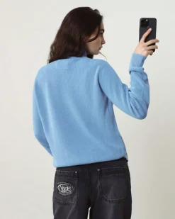 Nude Project Shady Zip-Up Knit Cardigan Blue Best