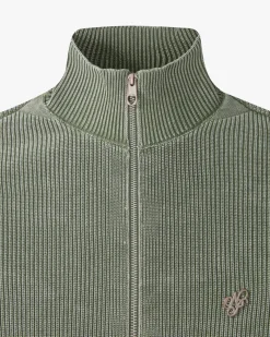 Nude Project Shady Zip-Up Knit Cardigan Green New