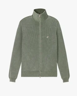 Nude Project Shady Zip-Up Knit Cardigan Green New