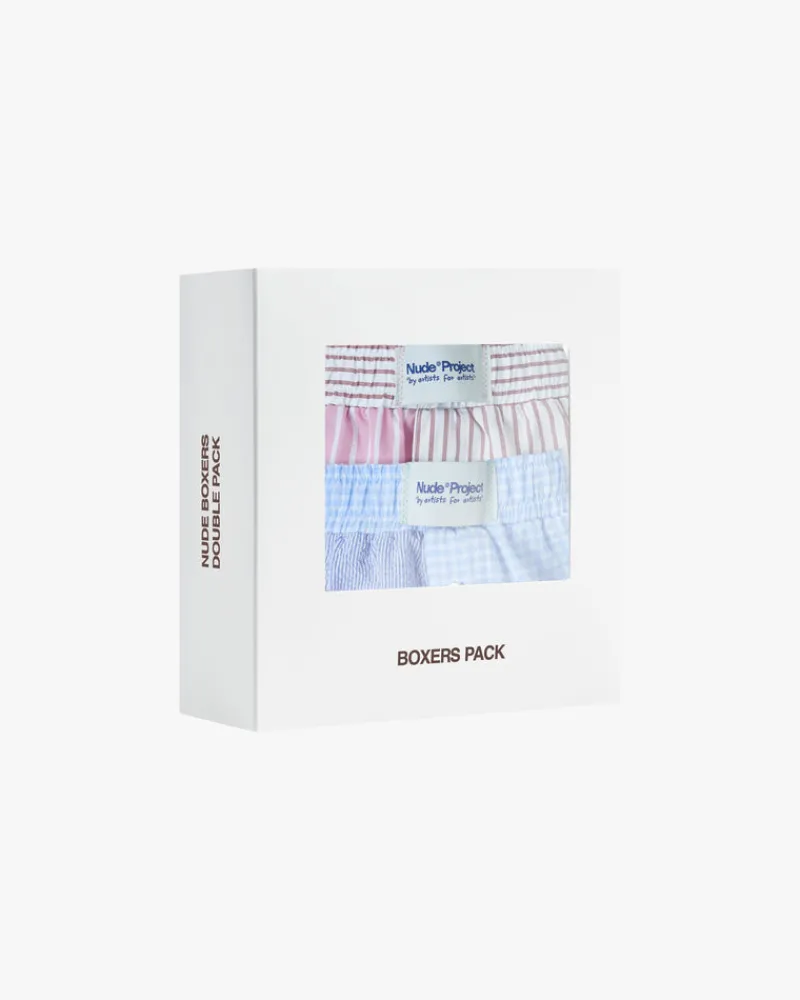 Nude Project Sleek Stripes Boxers Pwk/Dww 2Xpack Clearance