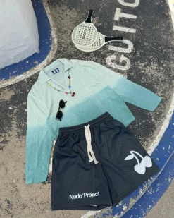 Nude Project Solid Mesh Short Black Fashion