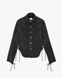 Nude Project Sophisticated Cowgirl Leather Shirt Sale