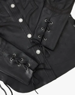 Nude Project Sophisticated Cowgirl Leather Shirt Sale